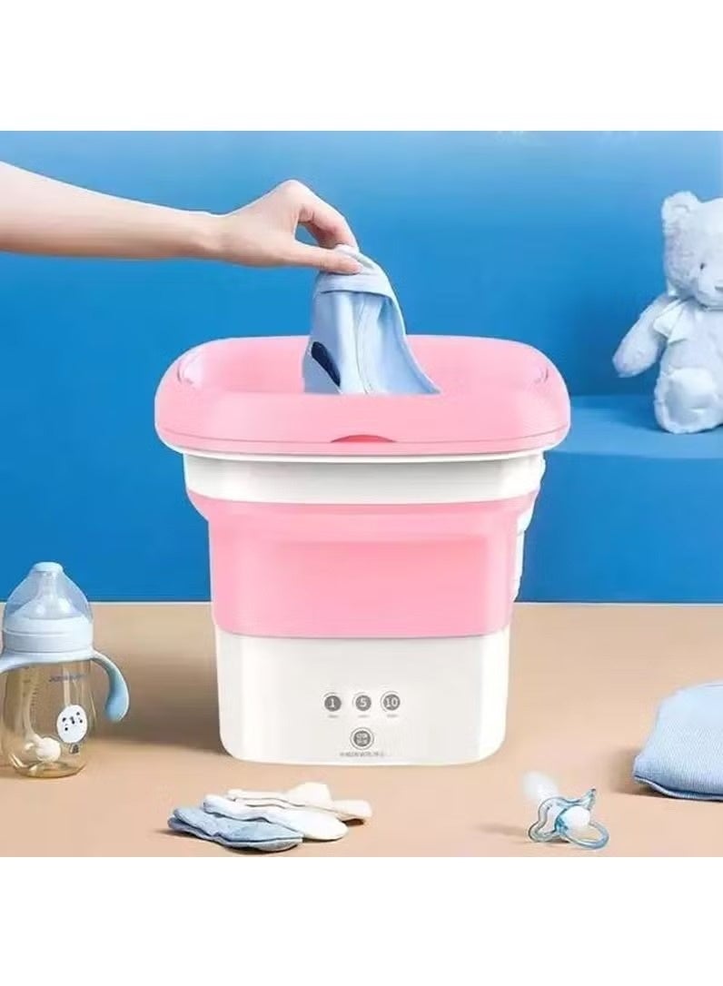 غسالة ملابس داخلية صغيرة محمولة قابلة للطي، غسالة أوتوماتيكية خفيفة الوزن قابلة للطي مع مؤقت، شاشة لمس للتخييم والسفر والشقق والقيادة الذاتية - Image 3